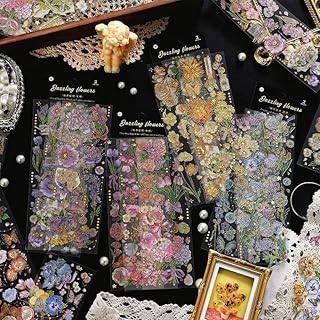 Set of aesthetic 3D flower stickers, vintage scrapbooking, butterfly, transparent and waterproof decorative stickers for water bottles, laptop, mobile phone, 12 leaves.. Your digital shopping companion, DIAYTAR NIGERIA offers exceptional value with delivery in less than 8 days.