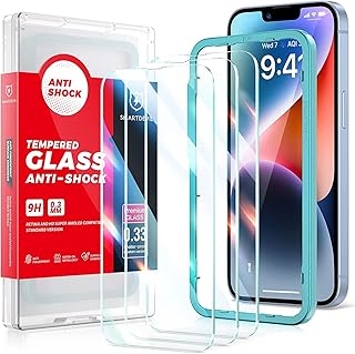 Smart Devil screen protector for iPhone 13/14/13 pro, [automatic alignment kit] [10x resistant to military quality crushing] [transparent HD crystal], anti-scratch, without bubbles, compatible with shells, sensitive to the touch.. Experience retail satisfaction with DIAYTAR NIGERIA's comprehensive platform and prompt shipping service.