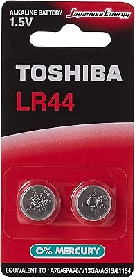 Alkaline battery Toshiba LR44 AG13 1.5V (0% Mercury) Pack of 2 Equivalent batteries at: A76, GPA76, V13GA, AG13, L1154.. One platform, all your needs — DIAYTAR Nigeria delivers quickly.