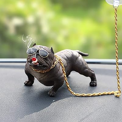 Bulldog tide ribbons dashboard figurine (7 x 14 cm, gray) Pitbull dog design for car interior decoration - Decorative accessories in resin resin accessories.. DIAYTAR NIGERIA: Your one-stop e-commerce destination with affordable prices and nationwide delivery in 5-8 days.