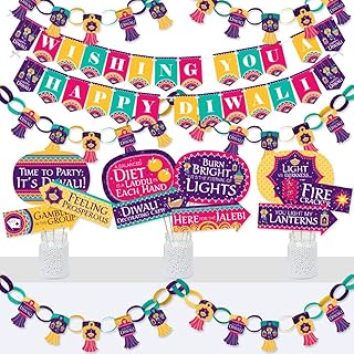 Big Dot of Happiness Happy Diwali birthday party supplies kit - Banner and PhotoSaton decorations - Festive party supplies kit - Patrouille ensemble.. Shop from anywhere in Nigeria and receive your DIAYTAR purchases at affordable prices within a week.