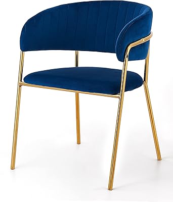 Modern and comfortable living room chair in Angela velvet, golden foot chair, xD331 (blue) dining chair (blue).. Whether you're in Lagos, Abuja, or anywhere in between, DIAYTAR Nigeria ensures your online shopping experience is smooth, affordable, and fast.