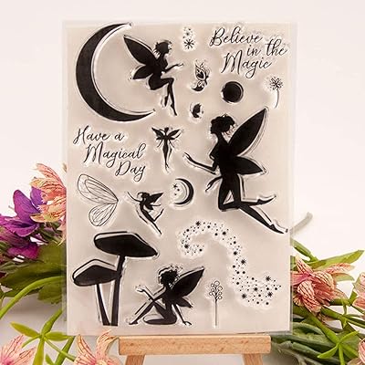 Delfino transparent rubber stamps have a magic fairy the sparkling moon.. Your complete e-commerce destination, DIAYTAR NIGERIA combines variety with budget-friendly nationwide shipping.