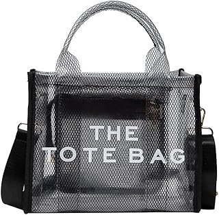 Transparent woman's tote bag for women, transparent plastic handbags for business, beach shoulder bag, PVC travel bag for sport, travel, beach, swimming pool, playground.. DIAYTAR NIGERIA brings the market to your fingertips with affordable prices and swift delivery services.