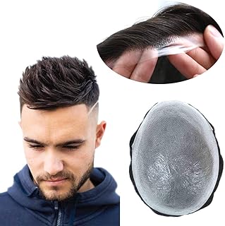 Hair Nature Toupet for Men, Human Post Office Replacement System, Black Male Hair Units with V -shaped V -shaped V -skin of 0.03 mm # 1B.. Shopping made simple with DIAYTAR NIGERIA's vast selection and budget-friendly nationwide delivery.