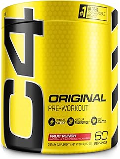 Cellucor original C4 pre-training powder for men and women with creatine, caffeine, nitric oxide booster, citrulline and beta-alanine, fruit punch, 60 portions.. Experience shopping satisfaction with DIAYTAR NIGERIA's vast selection and budget-friendly delivery options.