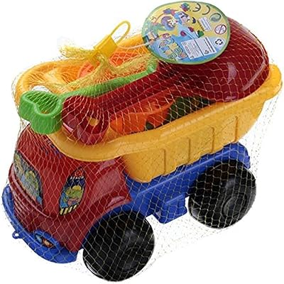 Set of truck toys with a tilting bucket of beach sand 7.. DIAYTAR NIGERIA redefines convenience with our vast product selection and swift nationwide delivery.