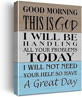 Inspiring good Morning this is God - Printing on canvas - Christian wall decoration, office, house, spiritual motivation poster - 28 x 38.1 cm (wooden box).. Experience the ease of modern shopping with DIAYTAR NIGERIA's comprehensive platform and quick delivery.