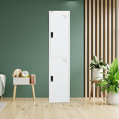 R Cabinet with two doors of Egid, steel metal storage cabinet - with a shelf - for the house, the school and the office - lock with plastic handle (white).. Shopping made simple with DIAYTAR NIGERIA's vast selection and budget-friendly nationwide delivery.
