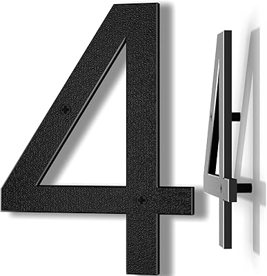 10 -inch black outdoor house numbers, large Evera floating house numbers, outdoor plastic house numbers for door, wall, street, garage gate (4).. Experience DIAYTAR NIGERIA, where extensive product variety meets pocket-friendly prices and reliable delivery.