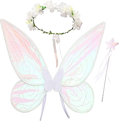 Giveness fairy feasts supplies for girls, princess butterfly costume, fairy wings and wand, flower headband, fairy fairy gifts.. DIAYTAR NIGERIA brings the market to your screen with thousands of affordable products delivered to your door.