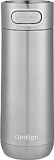 Automatic Luxury Travel Cup Contigo 2063413, spit resistant, with double -walled stainless steel insulation, stainless steel, 16 oz.. DIAYTAR NIGERIA: Making online shopping accessible to all Nigerians with our affordable platform.