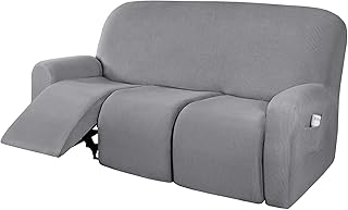 8 pieces of tiltable tilting sofa covers in jacquard and elastane for 3 -seater sofa, thick and soft furniture covers washable with elastic bottom (light gray, 3 places (8 rooms)).. DIAYTAR NIGERIA brings retail convenience to your screen with affordable prices and dependable shipping.
