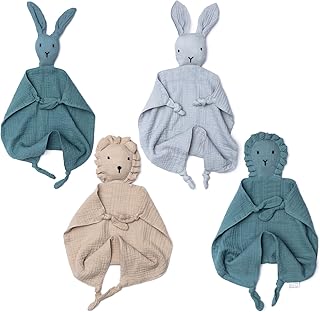 Todomro Lovely Design Coverage Luffy in organic cotton Mousseline for baby, 4 rooms, soft and breathable safety cover with rabbit and lion pattern, baby gifts boys and girls (gray, khaki, dark green, sarcelle blue).. DIAYTAR NIGERIA: Empowering Nigerians with access to affordable products delivered within 8 days.