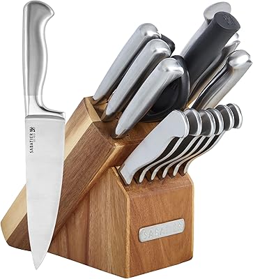 Set of 15 -room kitchen stainless steel sabatier knives with.. DIAYTAR NIGERIA: Where affordability and variety meet with convenient delivery within 8 days.