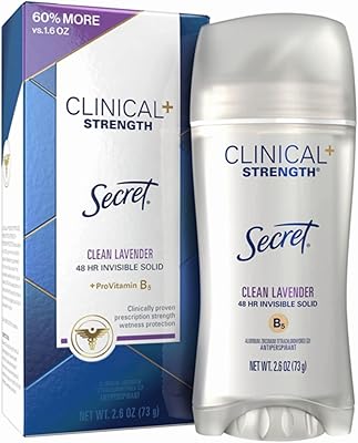 Solid deodorant and deodorant invisible by secret clinical force, clean lavender, 75 ml.. From tech to toiletries, DIAYTAR Nigeria delivers without delay.