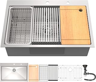 Krina stainless steel kitchen sink, single tank 33 x 22 x 10 inch S51.. DIAYTAR NIGERIA provides endless shopping possibilities with affordable prices and prompt delivery service.