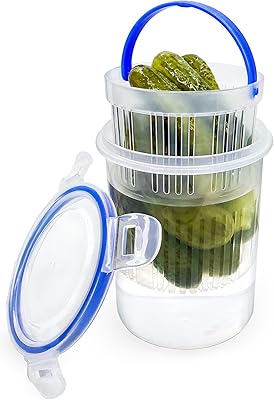 Cornichon container of 6804 ounces with colander for support.. Shop with ease at DIAYTAR NIGERIA and enjoy our extensive product range delivered at affordable rates.