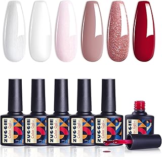 Zuccie Bride Beauty Gel Nail Varnish Kit, Kit De Nail Nail Gel Seeding Red Gel, 6 Colors Snow Whisto Nude Nude Pink Gel Soak Off Led Led Kit DIY Home Home Salon Nail Art ..... DIAYTAR NIGERIA: Connecting Nigerians with their needs through affordable prices and 5-8 day shipping.