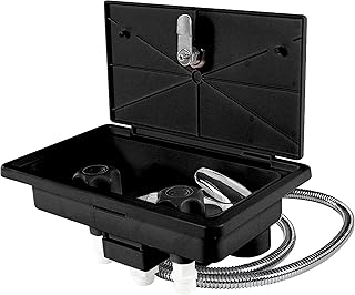 Outdoor shower box kit for motorhomes, leisure body, camping pipe, tap, trailer, black cowboy shower.. Shopping made simple with DIAYTAR NIGERIA's vast selection and budget-friendly nationwide delivery.