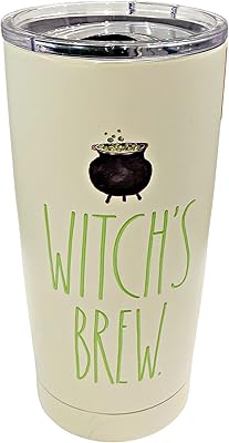 Double -walled cup with stainless steel Rae Dunn Halloween with lucite cover | Registered Witch's Brew.. DIAYTAR NIGERIA revolutionizes e-commerce with our affordable prices and dependable delivery timeframes.