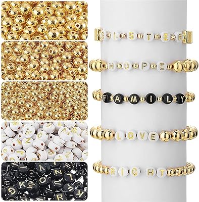 Craft pearl kit, 1600 pieces of small soft round pearls of the alphabet, flat flat pearls in the shape of a pony coin for the manufacture of jewelry bracelets.. DIAYTAR NIGERIA: Connecting Nigerians with affordable products through our expansive e-commerce platform.