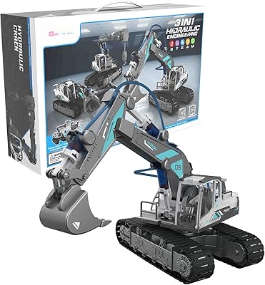 Toys of STEM construction hydraulic construction vehicle, children's engineering truck set with shovel, crane, wooden charger with 3 interchangeable rooms, hydraulic shovel toys for boys aged 8 to 12 years old.. Discover the perfect shopping experience with DIAYTAR NIGERIA's vast selection and prompt delivery service.