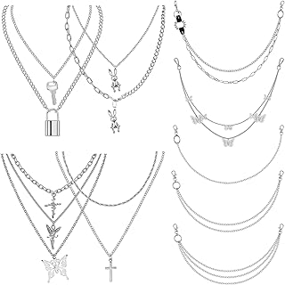 Punk chain necklace jeans portfolio pants together for women men eboy.. DIAYTAR NIGERIA: Your partner in affordable online retail with reliable delivery across the nation.