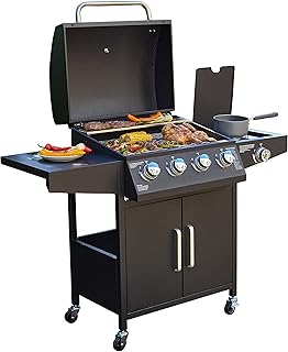 Neo gas barbecue 4 + 1 burner on the stainless stainless steel barbecue barbecue delivered with lid and gas regulator.. Shopping made simple with DIAYTAR NIGERIA's vast selection and budget-friendly nationwide delivery.