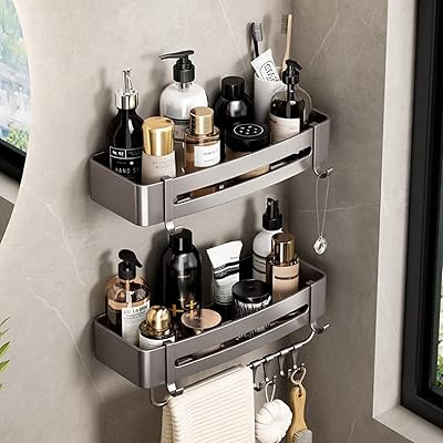 Nylon bathroom wall shelves, titanium alloy anti -rust shower support, bathroom storage shelves (S+S with rod).. Looking for quality and speed? You’ll find both at DIAYTAR Nigeria.