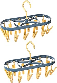LIFELOG OVAL CLOTHERS WITH 12 Folding pliers and anti-drip hanging hangers for socks and underwear, Travel underwear, space saving, linen hanger (Clips-1) (Clip hangers for clothing).. Discover the convenience of DIAYTAR NIGERIA's vast product range delivered affordably in 5-8 days.