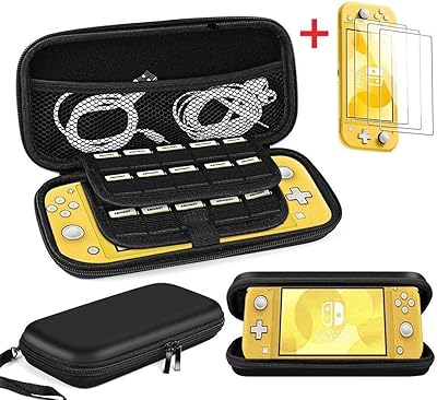 CMORE transport case for Nintendo Switch Lite/Accessories with [3 Packages] Screen Protectors/19 Party/Storage Cartes, PUT Leather Protective Travel case, Rigid Coque Portable Transport Bag (Black).. Embrace a new era of online shopping with DIAYTAR NIGERIA's extensive range and budget-friendly prices.