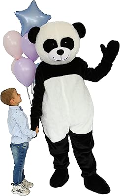 Robert panda plush mascot costume for adults