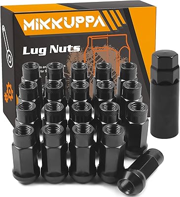 Mikoba 20 pieces M12X1.5 Open wheel nut - 50 mm height, conical seat 60, black open end for spare wheels with 1 tool wrench.. Your digital shopping companion, DIAYTAR NIGERIA offers unmatched value with nationwide shipping.