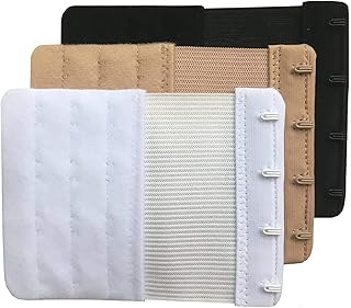 Extension of branded for women with 4 elastic hooks, black, white and beige (lot of 3), black/white/beige, one size.. DIAYTAR NIGERIA: Your partner in affordable online shopping with dependable delivery within 8 days.