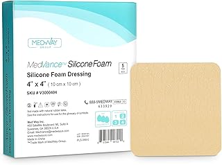 MEDVANANCE SILICONETM - Adhesive dressings in absorbing foam, 4 "x 4", box of 5 pads.. DIAYTAR Nigeria: Discover more, spend less, and enjoy delivery within 5–8 days.