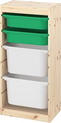 IKEA TROFAST Storage Set with boxes, 44 x 30 x 91 cm, broken white tinted pine/white.. Discover why thousands choose DIAYTAR NIGERIA for affordable products delivered in less than a week.