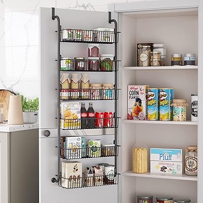 6 -layer door organizer, metal hanging cabinet organizer, kitchen spice shelf without drilling, suitable for the kitchen, bathroom, room, cupboard.. Your e-commerce hub for everything — DIAYTAR Nigeria has you covered.