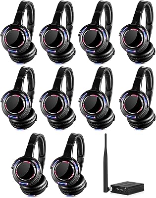 IVBI 10 Pieces Wireless Headset Silent Light Light Light Light with Single Distance Emitter 500 m.. DIAYTAR NIGERIA delivers affordability and convenience with every purchase, shipped within the week.