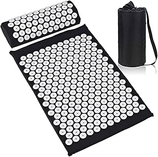Set of acupuncture pillows for yoga massage of the neck and back to relieve body pain and stress (black).. The future of online shopping in Nigeria is here — welcome to DIAYTAR.