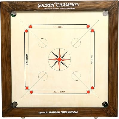 Chessboard Indian carrom champion in plywood with playing and powder playing pieces.. Experience hassle-free shopping with DIAYTAR NIGERIA's user-friendly platform and prompt delivery service.