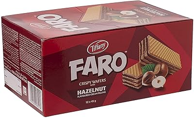 Tiffany, Faro, Crispy Crispy Waofsets filled with flavored Cream with Hazelnuts, 45 g x 12.. DIAYTAR NIGERIA: Your trusted e-commerce partner with extensive product choices and affordable delivery.