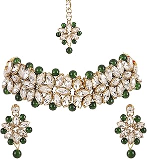 Ancient Kundan necklace with the latest design of Shining Diva Fashion, set of jewelry for women.. Everything you want, delivered fast — DIAYTAR Nigeria does it better.