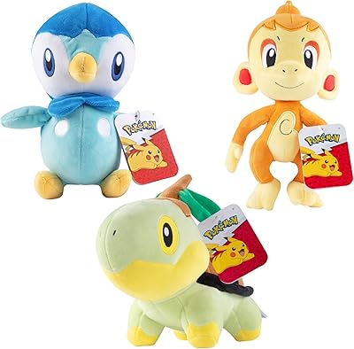 Pokemon 8 inch chimchar, tiplouf, turtwig plush, 3 - brilliant diamond and brilliant bead beginner - Official license - Gift for children.. Your budget-friendly online marketplace, DIAYTAR NIGERIA delivers a world of products in just 5-8 days.