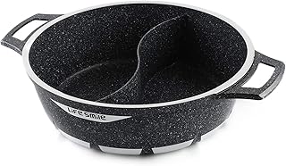 Shabu shabu pot with Life Smile granite coating with non -stick cover and separator (32 cm, blue).. DIAYTAR NIGERIA: Where every search leads to affordable products delivered promptly across Nigeria.