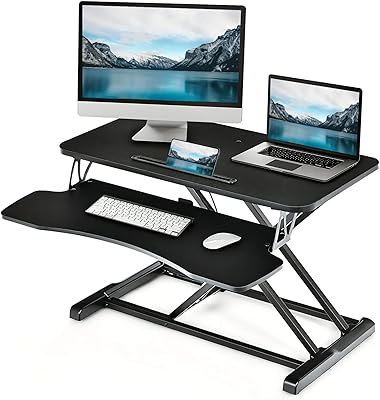 Self -supporting office converter, double -layer computer workstation with adjustable height, 80 x 40 cm, comfortable gas spring to stop the laptop workstation, monitor, office at home.. Your favorite online marketplace — DIAYTAR Nigeria delivers quick and cheap.