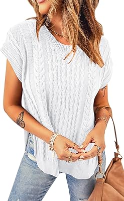 Twisted knitting sweater for high women without ribbed summer sleeves.. DIAYTAR NIGERIA: Making quality products accessible to all Nigerians at affordable prices.