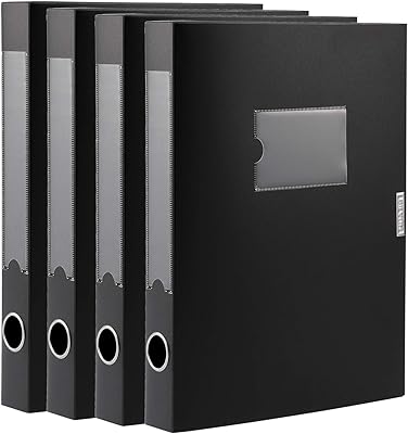 Dongli A4 plastic classification box (4 4) package, 40 mm axis, A4 archiving box for office and school - Black.. Need it fast? Need it cheap? Choose DIAYTAR Nigeria.