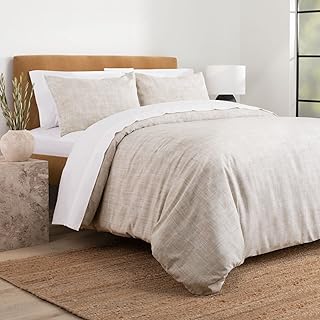 3 -room bed set Nate Home Berkus 200 son | Magnificent luxury bed covers by Mdesign - Double size / queen size - 1 duvet cover with hidden button closures / 2 pillowcases, fossil (beige).. DIAYTAR NIGERIA: Revolutionizing accessibility to quality products at budget-friendly prices across Nigeria.