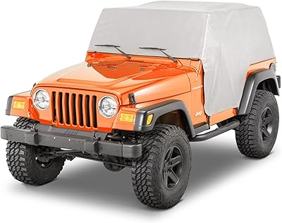 Tactic multilayer cabin cover with door flaps - compatible with Jeep Wrangler YJ and TJ 1992-2006 - Includes a practical storage bag - Jeep Wrangler Cover Accessories for Jeep Tj Rain Cover For Jeep Wrangler Jeep Wrangler.. DIAYTAR NIGERIA combines affordability, variety, and convenience with nationwide delivery services.